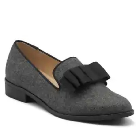 Adrienne Vittadini Black and Gray Flats with Bow Detail New without tag Size 8 🥿 - Picture 1 of 7